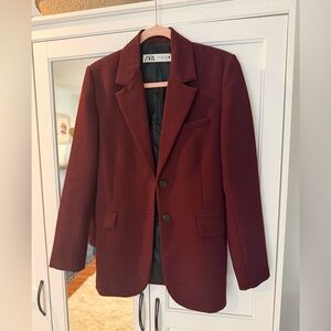 Zara Women’s Deep Red Blazer